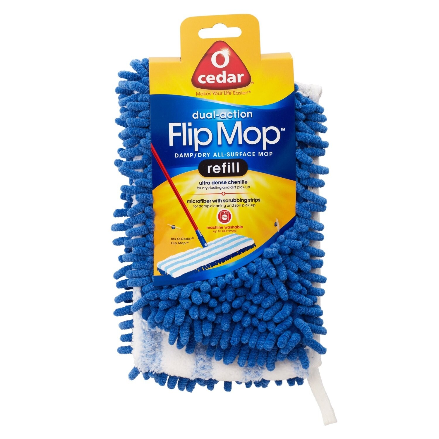 Shop O Cedar 145643 Dual Action Microfiber Flip Mop Refill