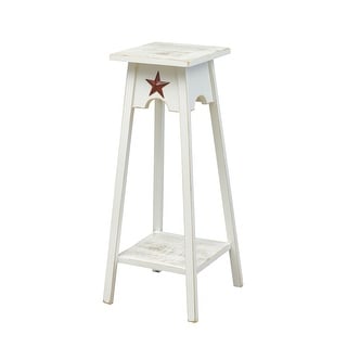 Country-Style Plant Stand with Rustic Star