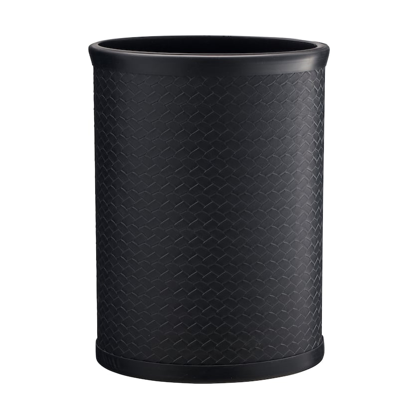 SAN REMO 13qt Oval Wastebasket with Liner (2pc Set) - Black