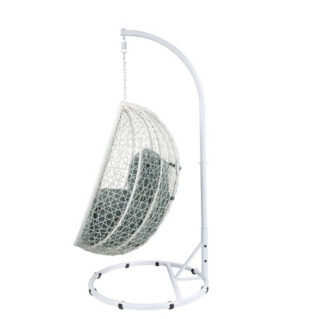 Patio Swing Chair with Stand Fabric/Wicker