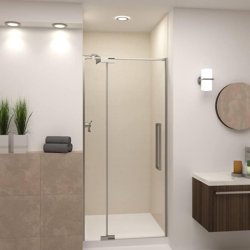 Transolid IPD367610C-R 76" High x 36" Wide Pivot Semi Frameless Shower