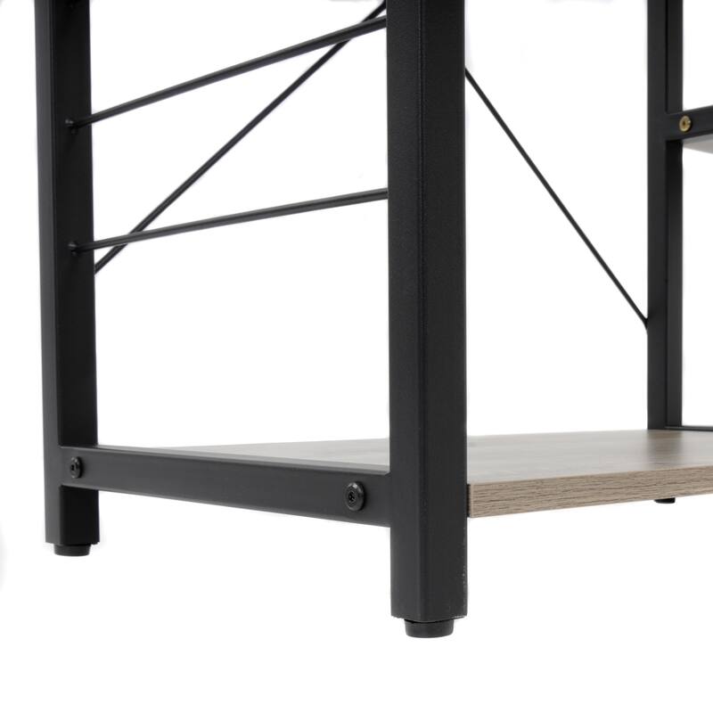 Kitchen Island Cart with Storage - Rolling Kitchen Island with Vegetable Basket