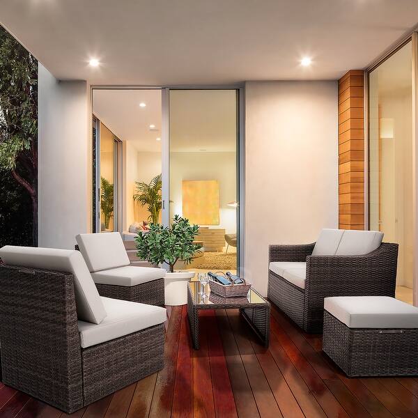 6 Piece Patio Sectional Conversation Set On Sale Bed Bath & Beyond