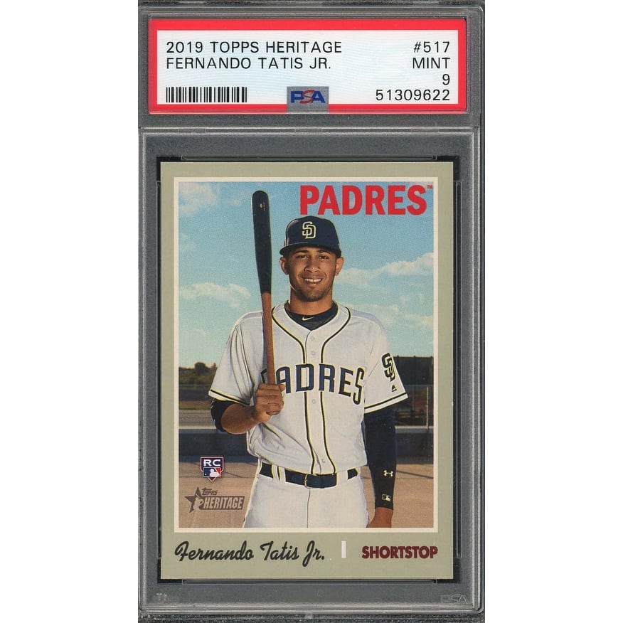 Fernando Tatis Jr 2019 Topps Heritage Baseball Rookie Card RC #517 Graded PSA 9 - 8'6" x 11'6"