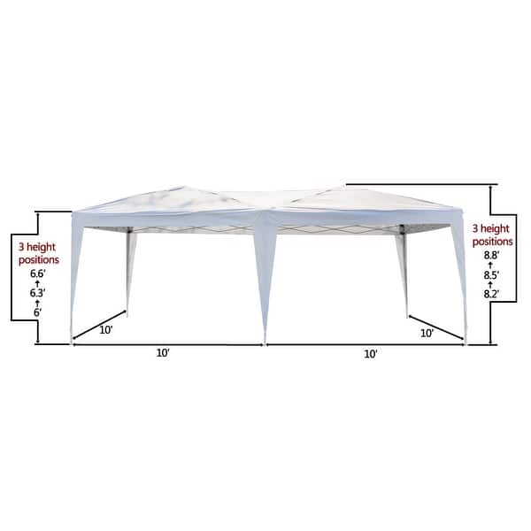10 x 20 ft. EZ Popup Outdoor Canopies Gazebo with Carry Bag Bed Bath