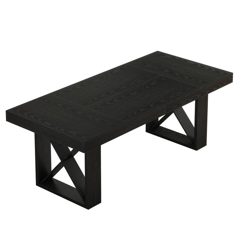 63-Inch Long Wood Conference Table, Simple Meeting Desk for Home Office & Small Team Gatherings