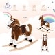 preview thumbnail 7 of 16, Kids Rocking Horse Plush Toy with Realistic Sounds and Red Scarf for Over 3 Years Old Gift