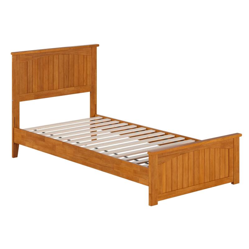 Naples Solid Wood Low Profile Platform Bed with Matching Footboard