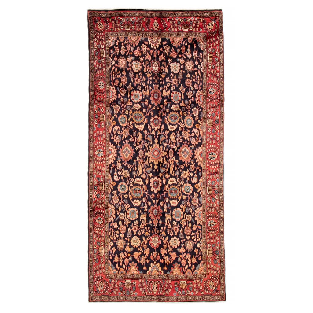 ECARPETGALLERY Hand-knotted Andelz Navy Wool Rug - 5'3 x 10'10