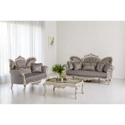 Alderon 2 Pieces Living Room Sets 1 Sofa 1 Love seat