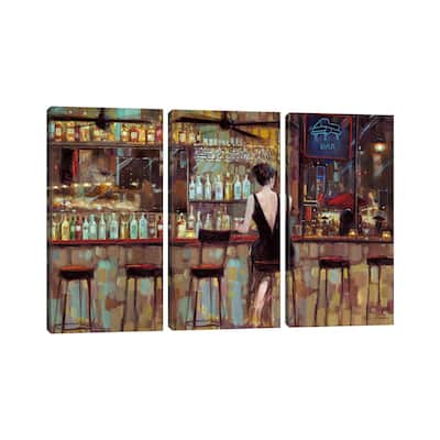 iCanvas "Elegant In Black" by Ruane Manning 3-Piece Canvas Wall Art Set