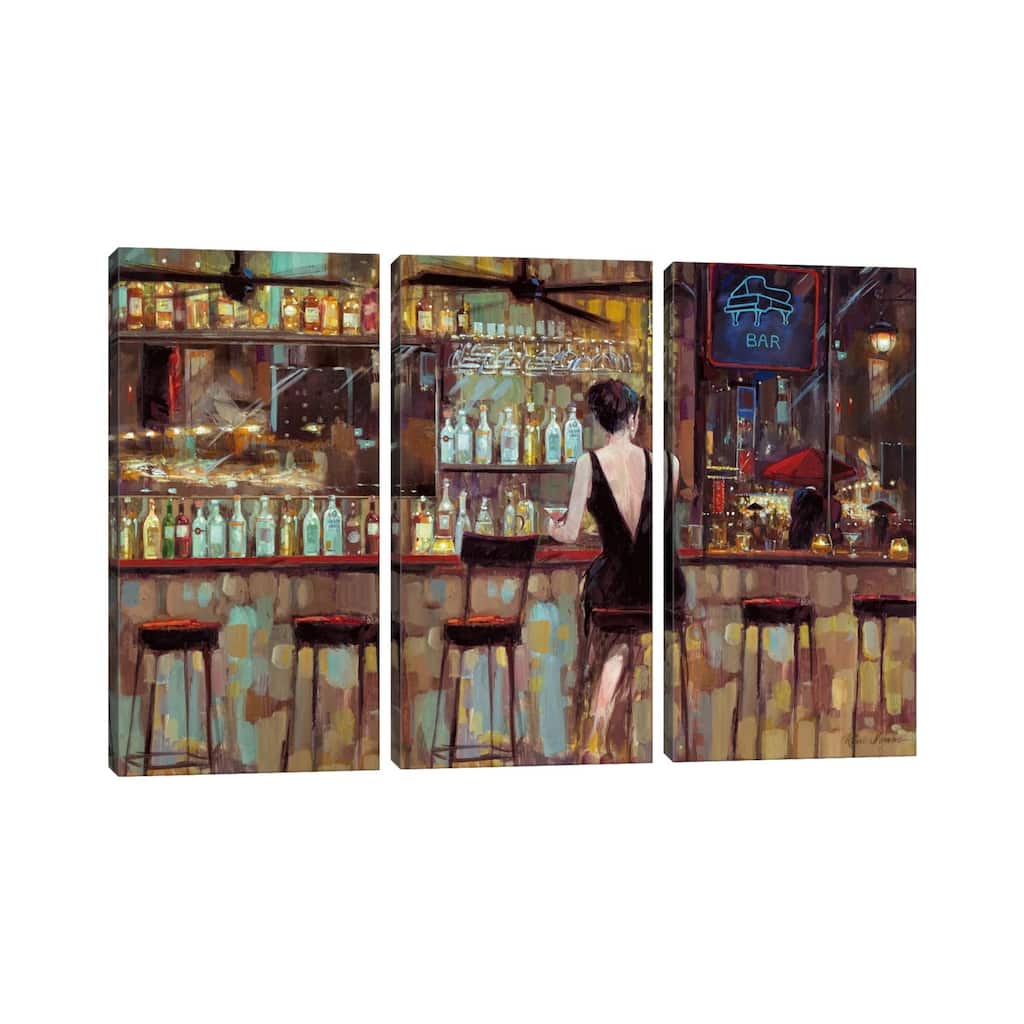 iCanvas "Elegant In Black" by Ruane Manning 3-Piece Canvas Wall Art Set