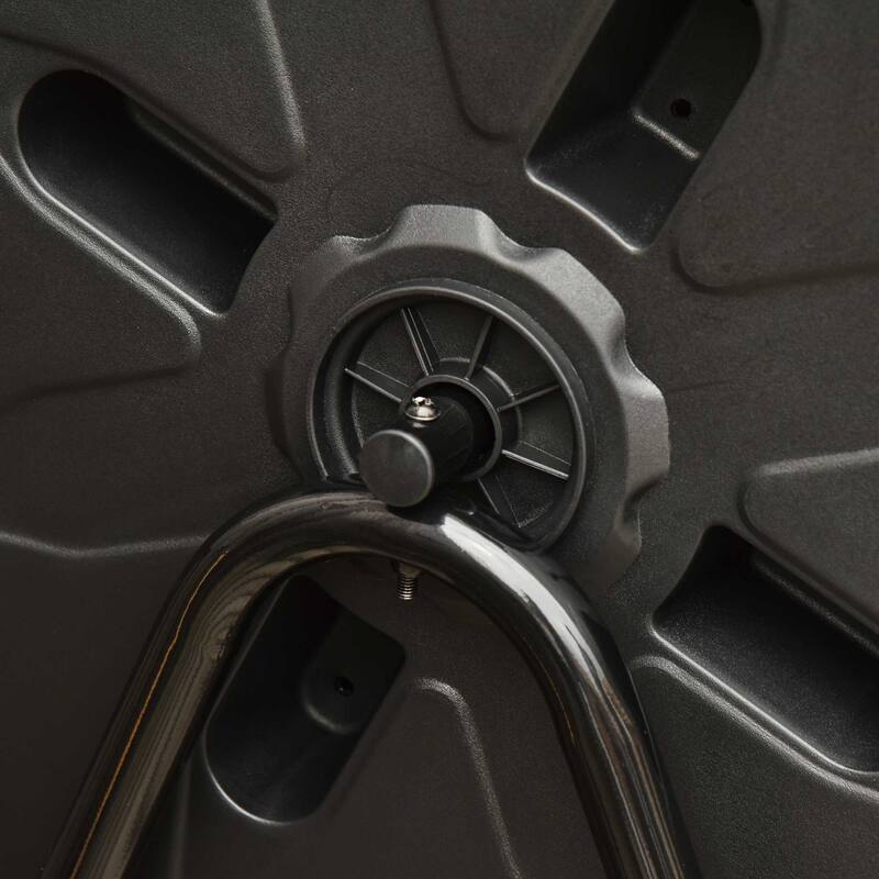 Outsunny Tumbling Compost Bin Outdoor Dual Chamber 360-deg Rotating Composter 43 Gallon w/ Sliding Doors & Solid Steel Frame