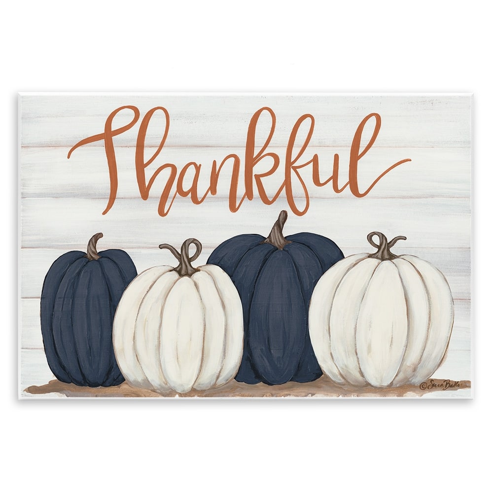 Stupell Autumn Farm Pumpkin Harvest with Thankful Phrase Wood Wall Art - Multi-Color