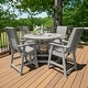 preview thumbnail 20 of 49, Weatherly 5-piece Outdoor Dining Set - 48" Round Table, Counter-height