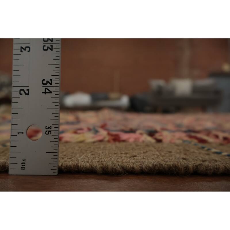 Hand Knotted Oriental 100% Wool Carpet Tribal Checkered Pink Moroccan Area Rug - 10' 7'' X 8' 5''