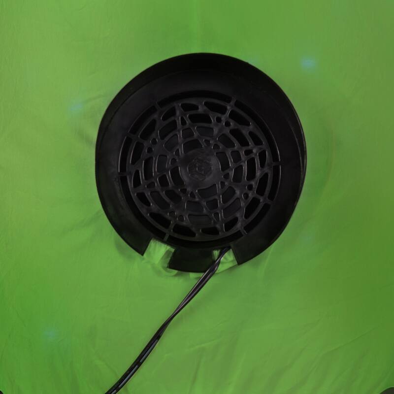 Haunted Hill Farm 6.5-Ft. Inflatable Pre-Lit Black and Green Spider