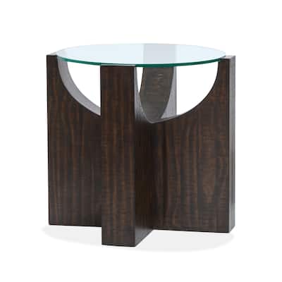 Magnussen Home Beckham Rustic Tavern Round Accent Table - 28''W x 28''D x 24''H