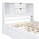 preview thumbnail 17 of 25, Wooden King Size Platform Bed with Storage Headboard, 8 Drawers