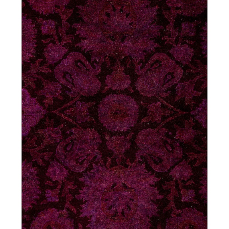 Overdyed One-of-a-Kind Hand-Knotted Area Rug - Red - 2' 7" x 9' 6"
