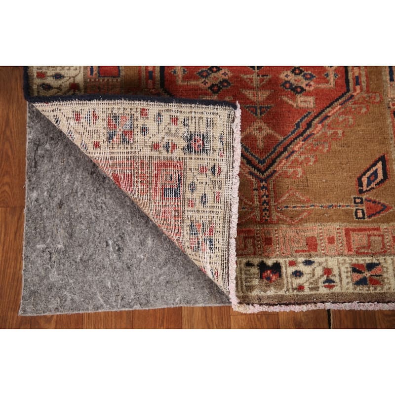 Traditional Ardebil Persian Vintage Runner Rug Handmade Wool Carpet - 2'10"x 10'5"