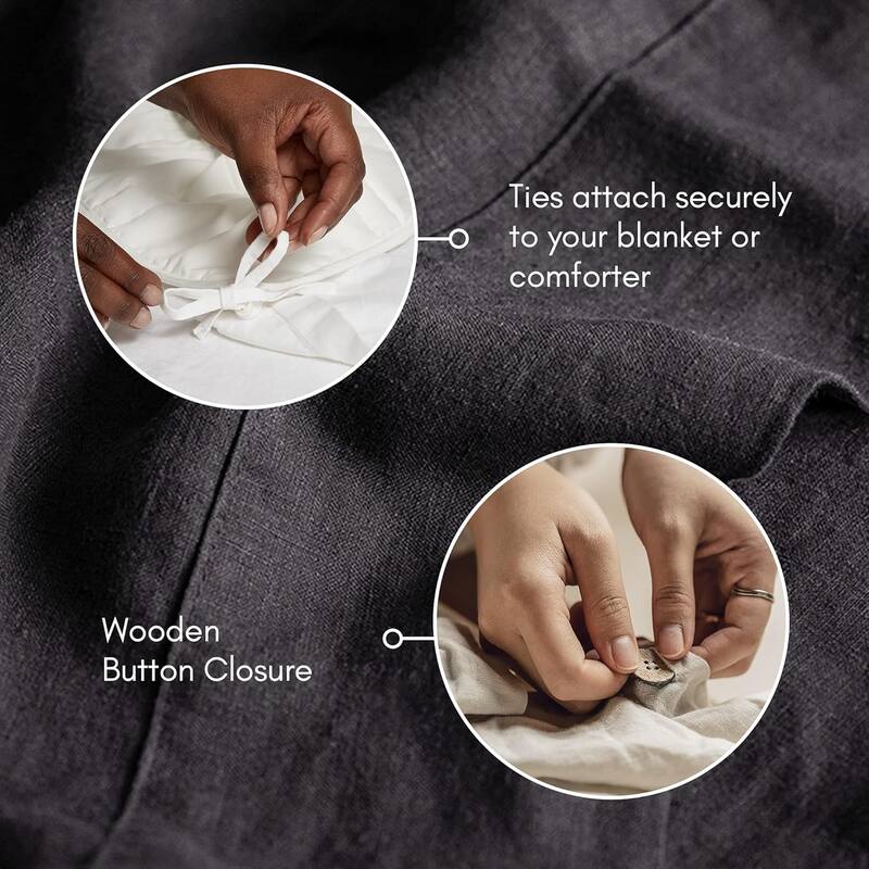 French Linen Duvet Cover for Weighted Blanket