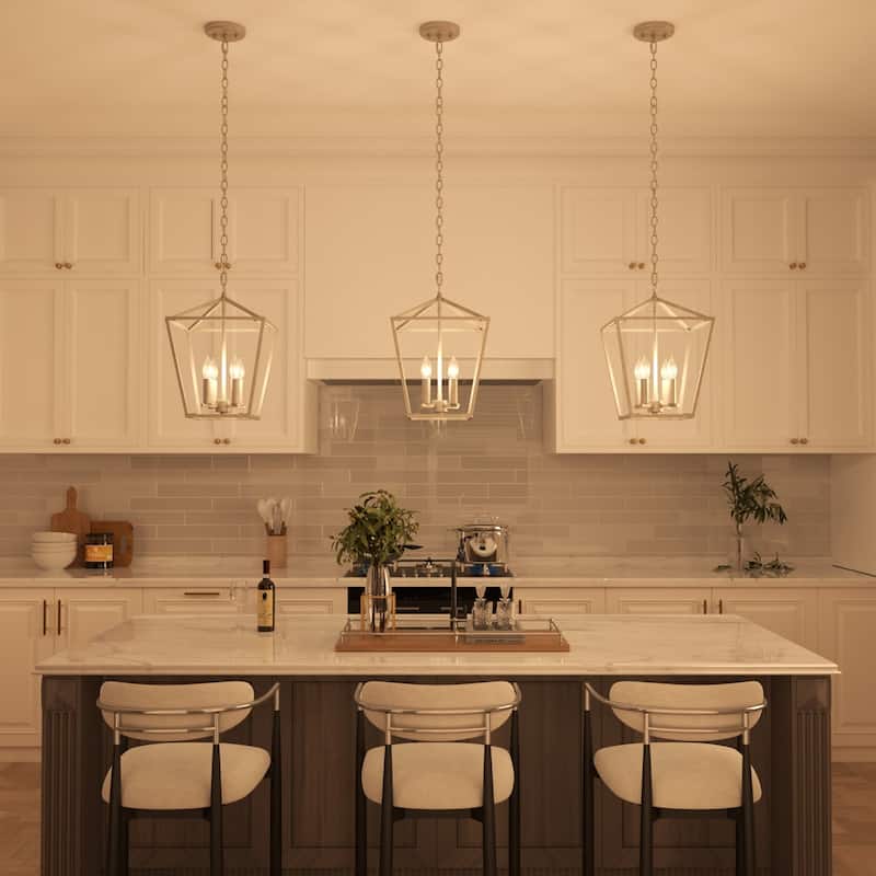 Acroma 4-light Modern Farmhouse Lantern Kitchen Island Pendant