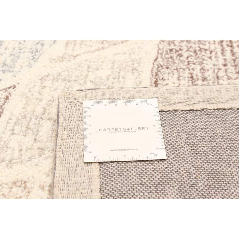 ECARPETGALLERY Hand Tufted Timeless Cream Wool Rug - 5'1 x 8'0