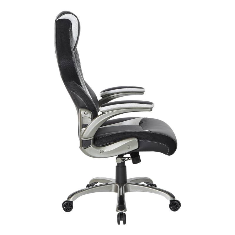 Oversite Gaming Chair in Faux Leather with Color Accents