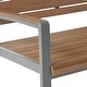preview thumbnail 4 of 8, Davos Outdoor Aluminum Outdoor Bench by Christopher Knight Home