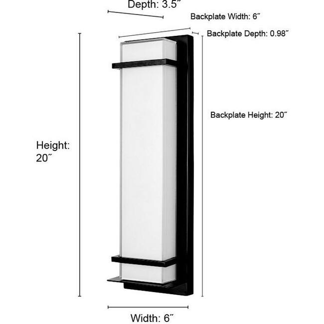 Millennium Lighting 75201 20" Tall LED Outdoor Wall Sconce with