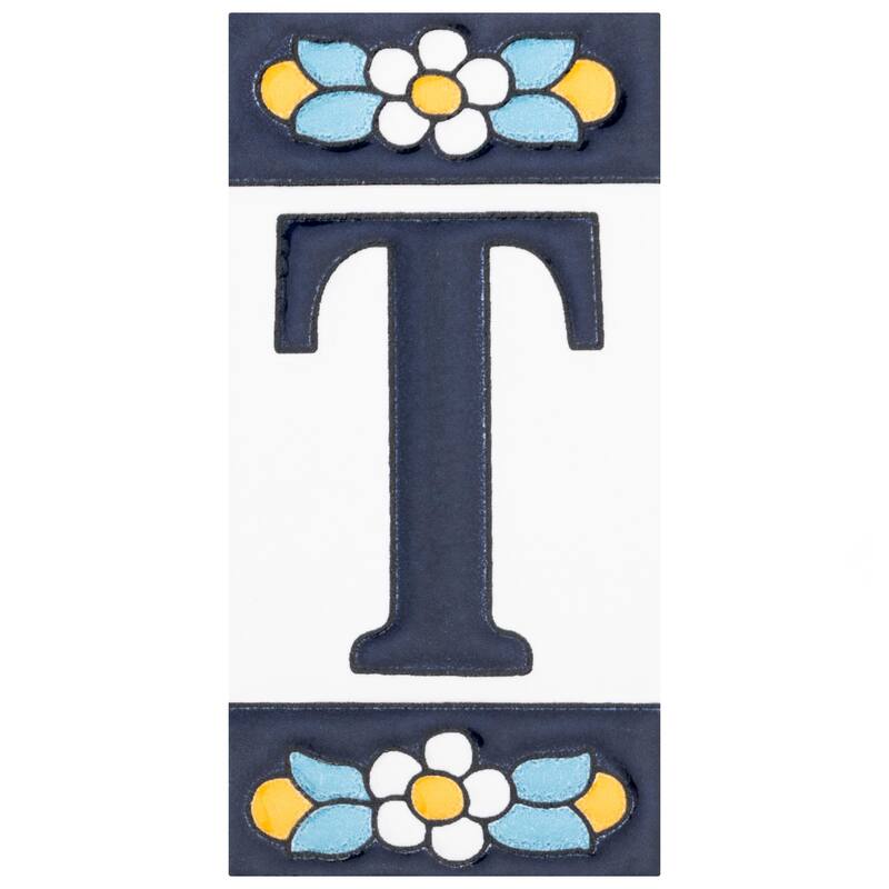Merola Tile Sevillano Flora Address 2-1/8 in. x 4-3/8 in. Ceramic Wall Tile - T