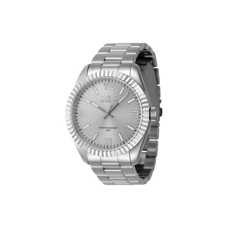 Invicta Men's 47449 Specialty Quartz 3 Hand Silver Dial Watch