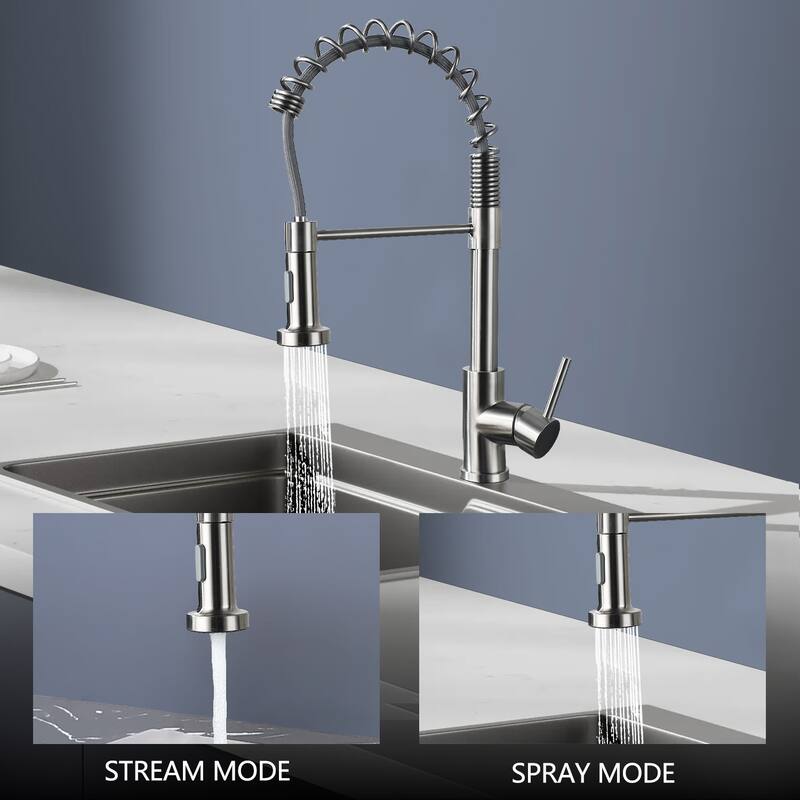 Topcraft High-arc Stainless Steel kitchen Sink Faucet