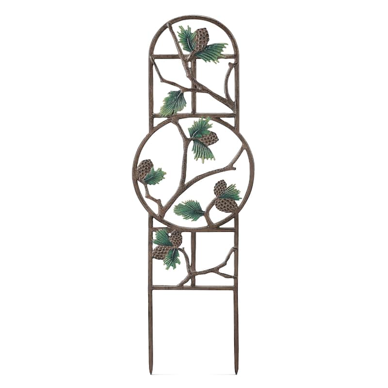 Spi Pinecone And Branch Trellis 34" X 11" X 0.5" 2.3 Lbs. Aluminum
