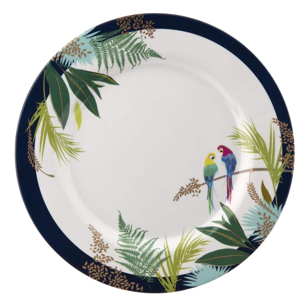 Portmeirion Set of 4 Sara Miller London Parrot Melamine Plates