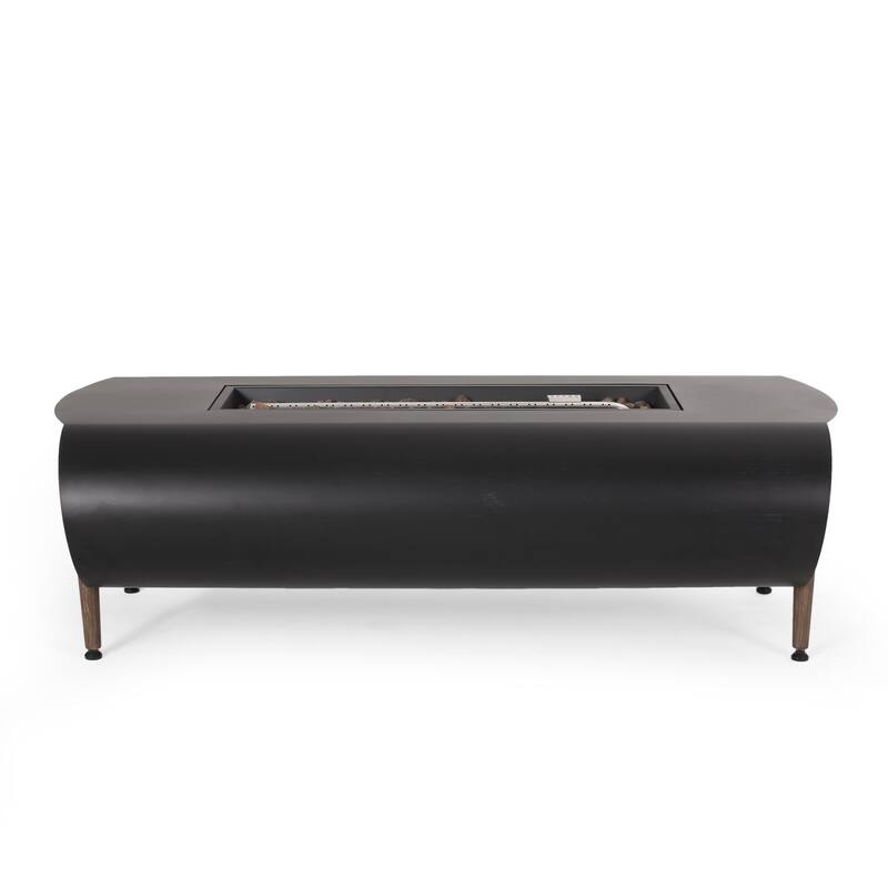 Vernon Outdoor Outdoor 50000 BTU Rectangular Fire Pit with Tank Holder by Christopher Knight Home