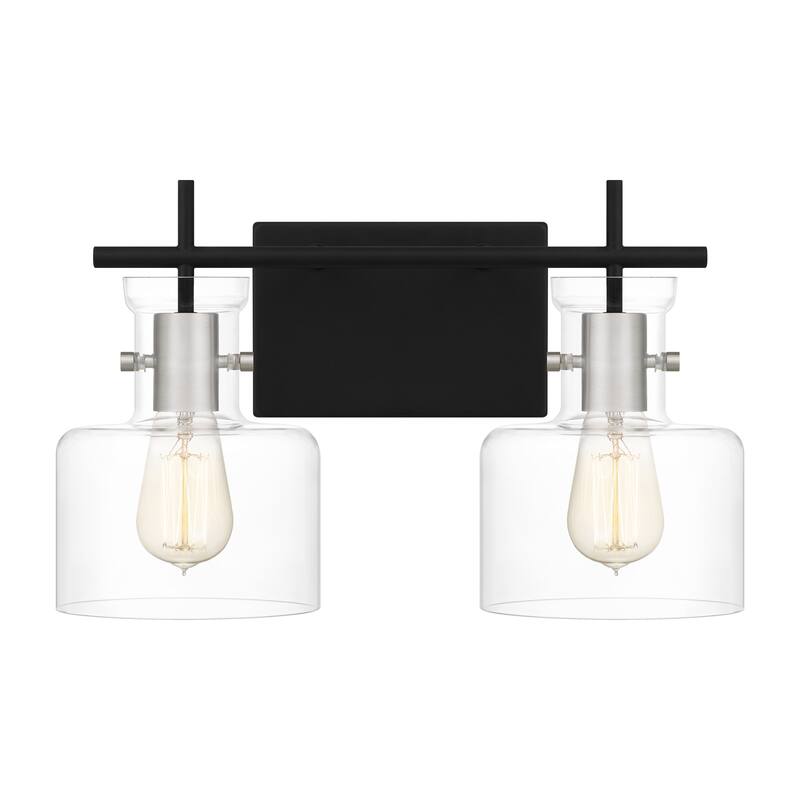 Bellevue QZBF29296 Caracalla 2 Light 16" Wide Bathroom Vanity Light - Matte Black