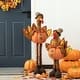 Thanksgiving Inflatables that Match Rustic Wood "Fall" with Pumpkin Sign with Jute Hanger - 3"H x 1"W x 7.50"L