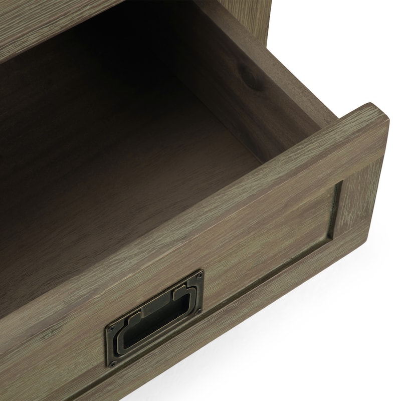 WYNDENHALL Garret SOLID ACACIA WOOD 22 inch Wide Square Rustic End Side Table - 22"W x 22" D x 22" H
