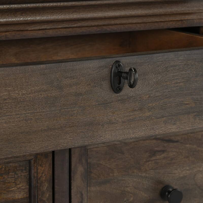 Classic Home Adelaide Nine-Drawer Mango Wood Dresser in Cocoa Brown