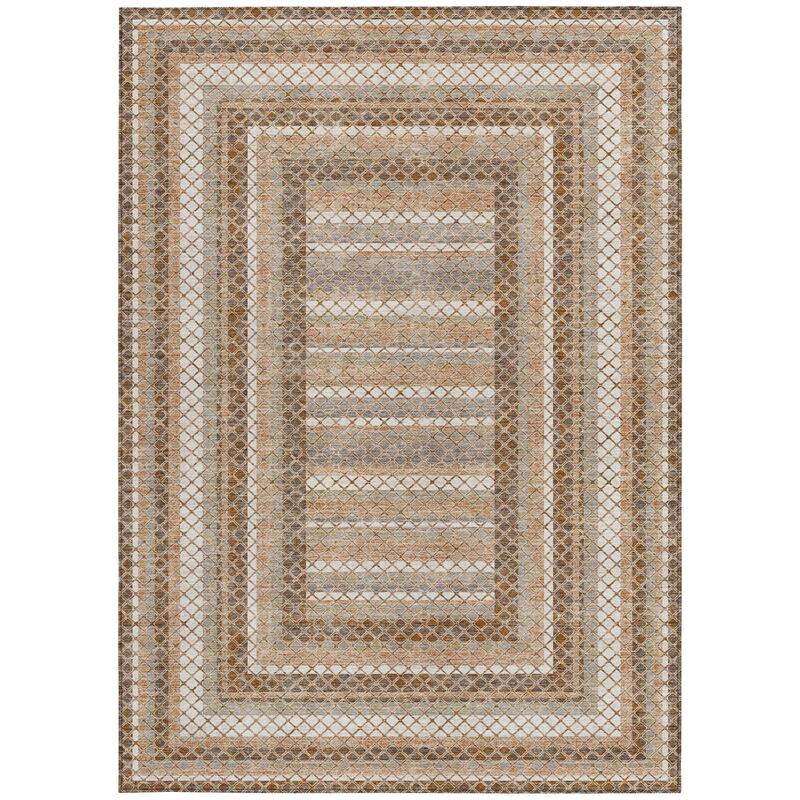 HomeRoots Geometric Transitional Rectangle Outdoor Rug