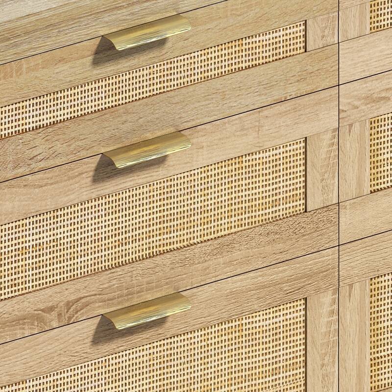 Rattan Dresser with Drawers