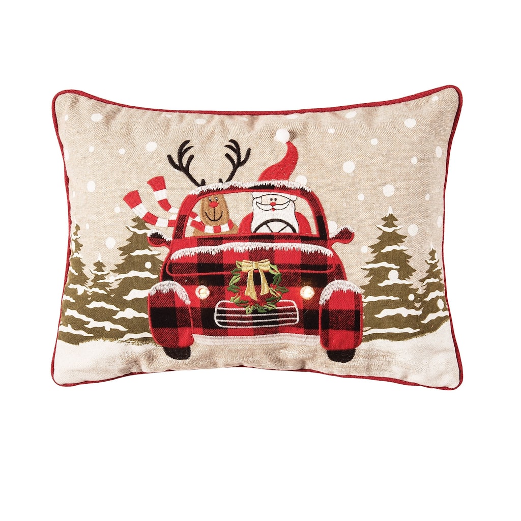 Christmas Road Trip Friends LED Pillow