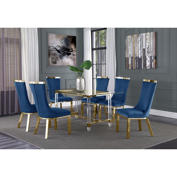Acrylic and gold on sale dining chair