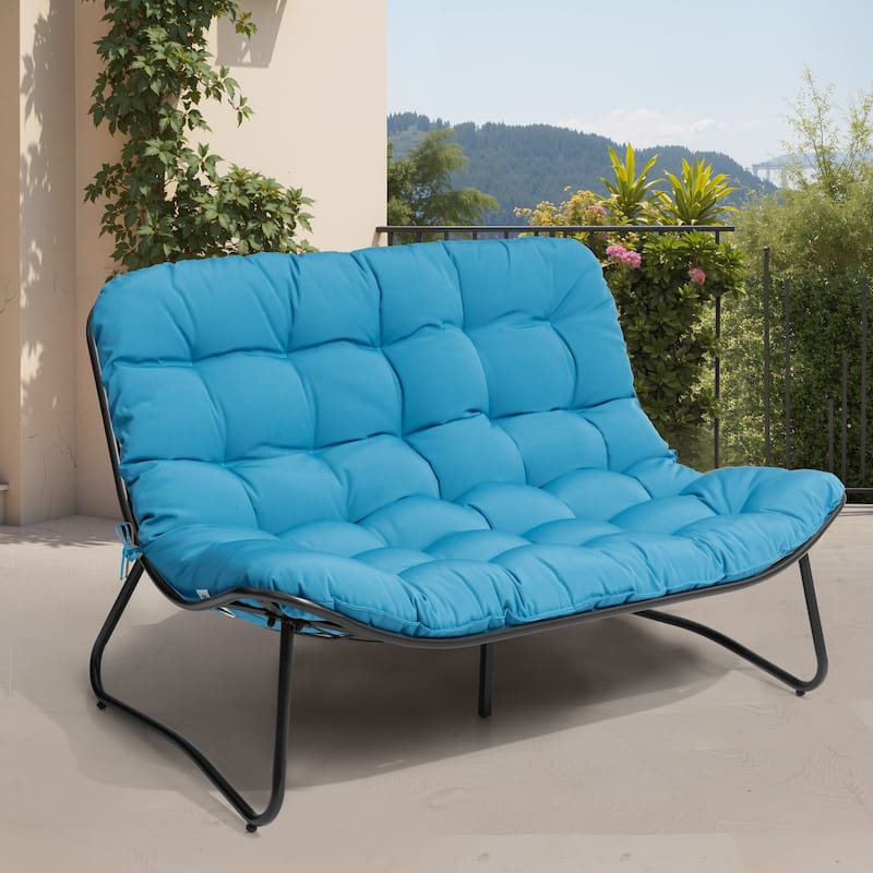 VredHom Double Papasan Loveseat Chair with Cushion Indoor Outdoor
