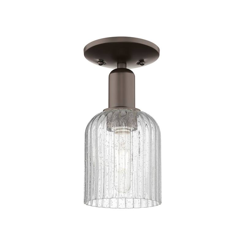 Innovations Lighting 716-1C-11-5 Bridal Veil Semi-Flush Bridal Veil 5" - Oil Rubbed Bronze / Seedy