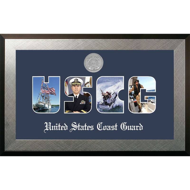 Patriot Frames Coast Guard Collage Photo Honors Frame with Silver Medallion