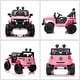 preview thumbnail 7 of 5, 12V Ride-On Truck for Kids - Remote Control, Spring Suspension & LED Lights - Pink
