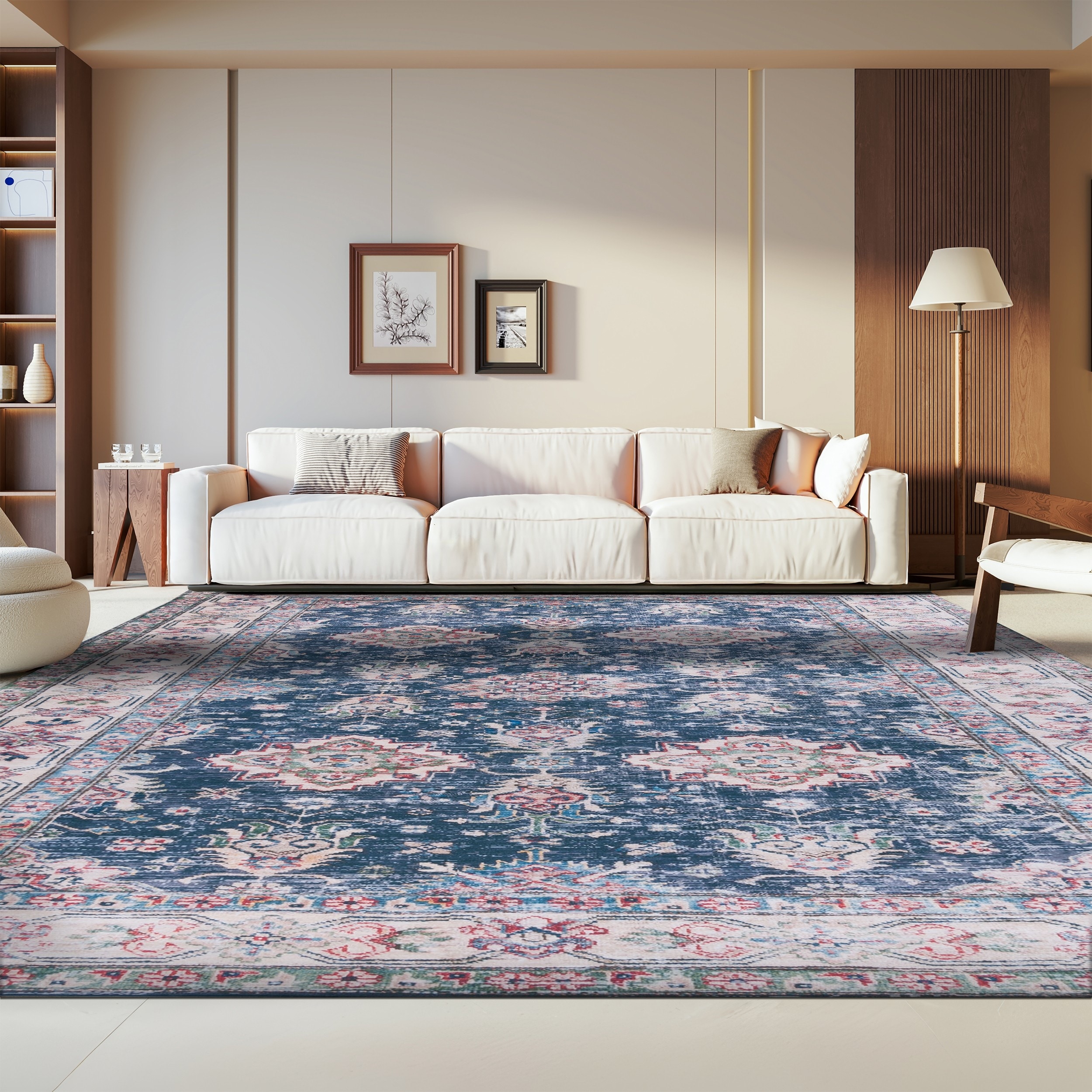 SAFAVIEH Tucson Machine Washable Slip Resistant Daisie Oriental Rug